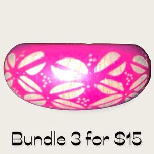 Bundle Sale 3 for $15 | Pink Patterned Wooden Bangle Bracelet